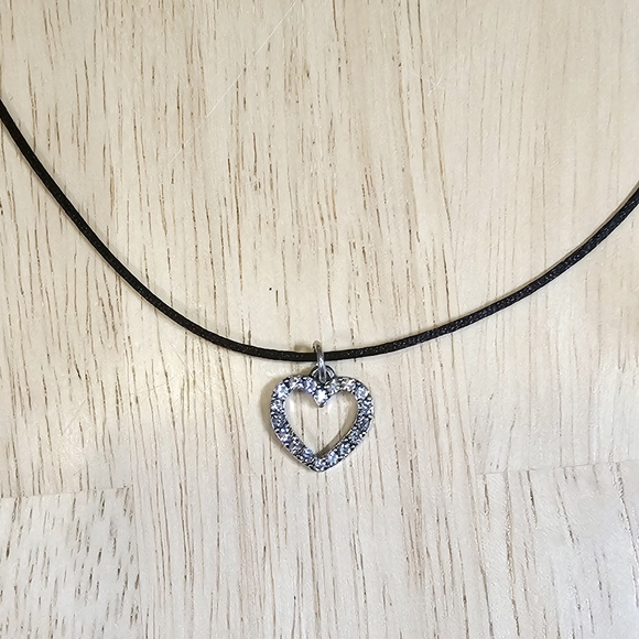 New✨️Heart Rhinestone Necklace - Picture 1 of 6